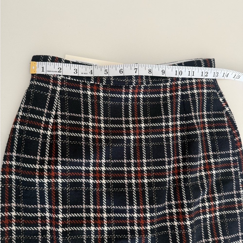 NWT Fanm Mon Navy Plaid Tweed Ruffle Skirt Set - Picture 6 of 15